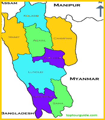 Mizoram Map