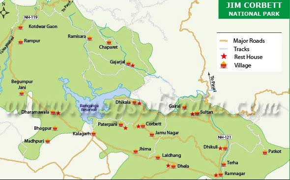 Corbett National Park In India Map Corbett National Park | Animals, Tours, Tiger, Map | Single Horned  Rhinoceros