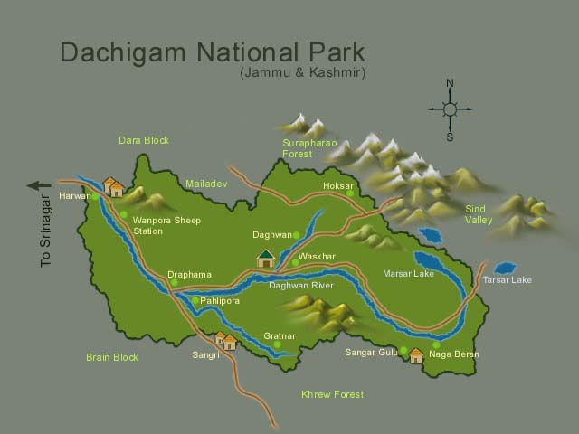 Image result for dachigam national park area