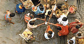 Chhath puja celebration at bihar